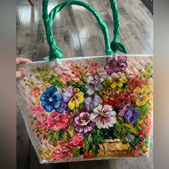 Hand painted summer tote - Picture 4 of 9